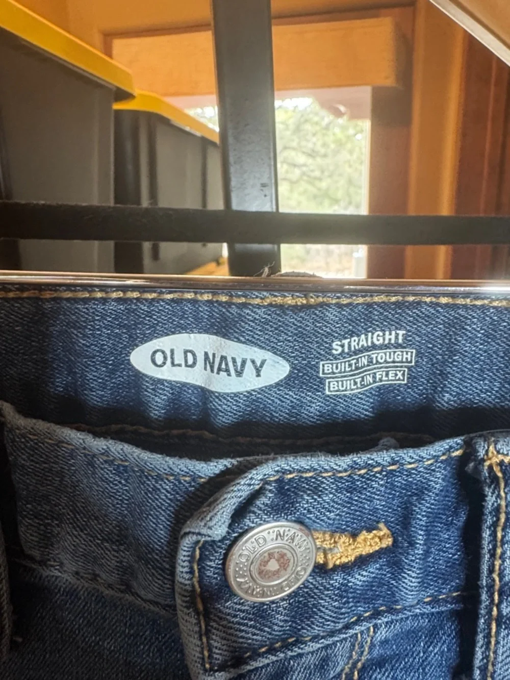 Old Navy Girls Slim Straight Jeans Sz 12 Med Wash Built-In Flex Adjustable Waist